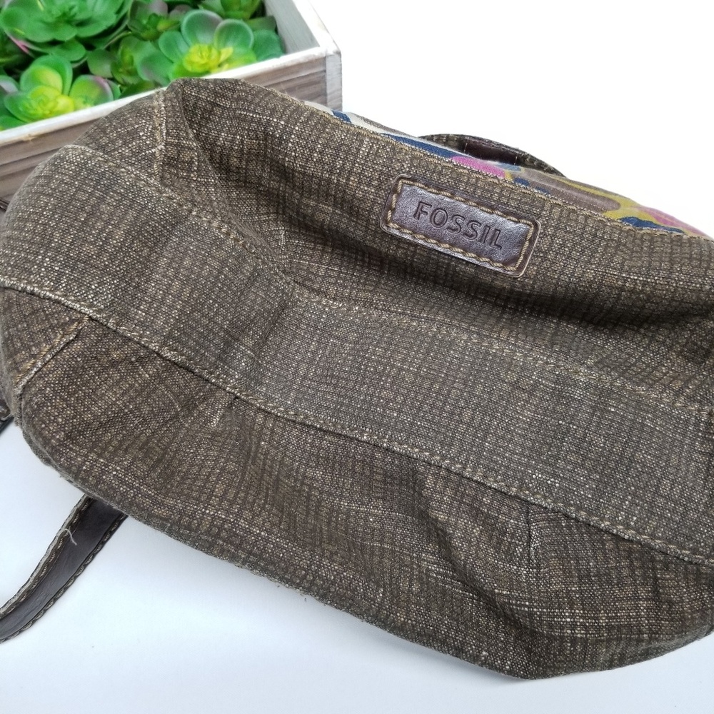 ✅ Fossil Canvas Hobo Shoulder Bag - Picture 6 of 8